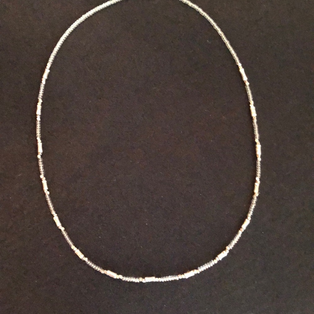 Petite beaded necklace.